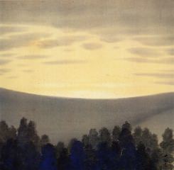 横山大観「月の出」明治38年(1905)