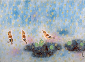 小林巣居人「春雪」昭和52(1977)年 茨城県近代美術館蔵