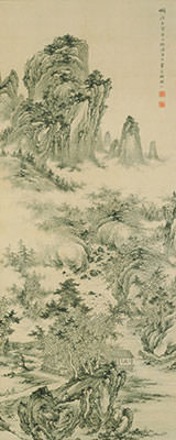 猪瀬東寧《秋景山水図》