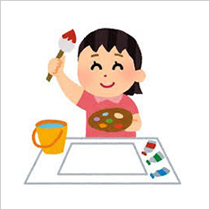 絵を描いているイラスト
