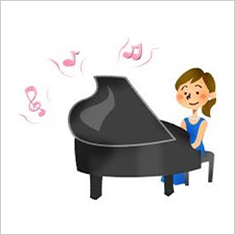 ピアノを演奏する人のイラスト