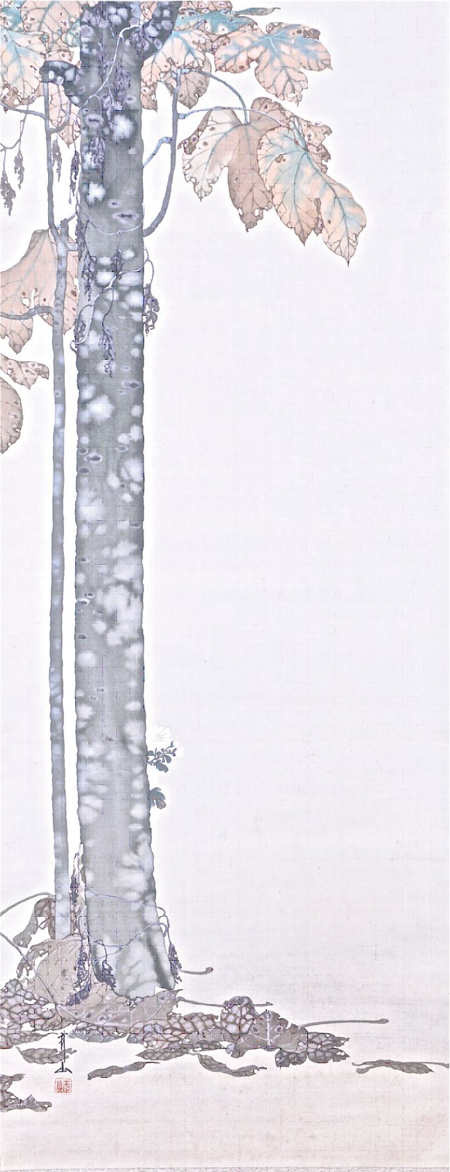 陶淵明(対幅)左