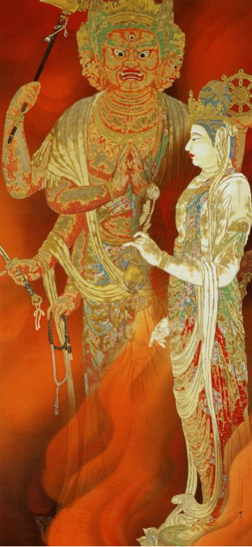 観世音寺炎上之図