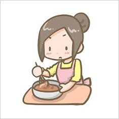 混ぜているイラスト